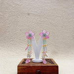 Load image into Gallery viewer, THE PINK & TURQUOISE PETALS SET (EARRING, EARCHAIN, NECKLACE, HATHPHOOL, KALEERA)