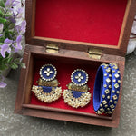 Load image into Gallery viewer, VIHA EARRINGS & BANGLE COMBO