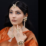Load image into Gallery viewer, LAJJA SET ( EARRINGS, TIKKA, PAIR OF BRACELET, NACKLACE, EARCHAIN, PAIR OF RING )