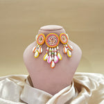 Load image into Gallery viewer, RANG SET ( EARRINGS, TIKKA, PAIR OF HATHPHOOL, NACKLACE, EARCHAIN )