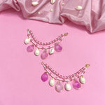 Load image into Gallery viewer, THE PINK PETAL SET (EARRING, EARCHAIN, HATHPHOOL, KALEERA, NECKLACE)