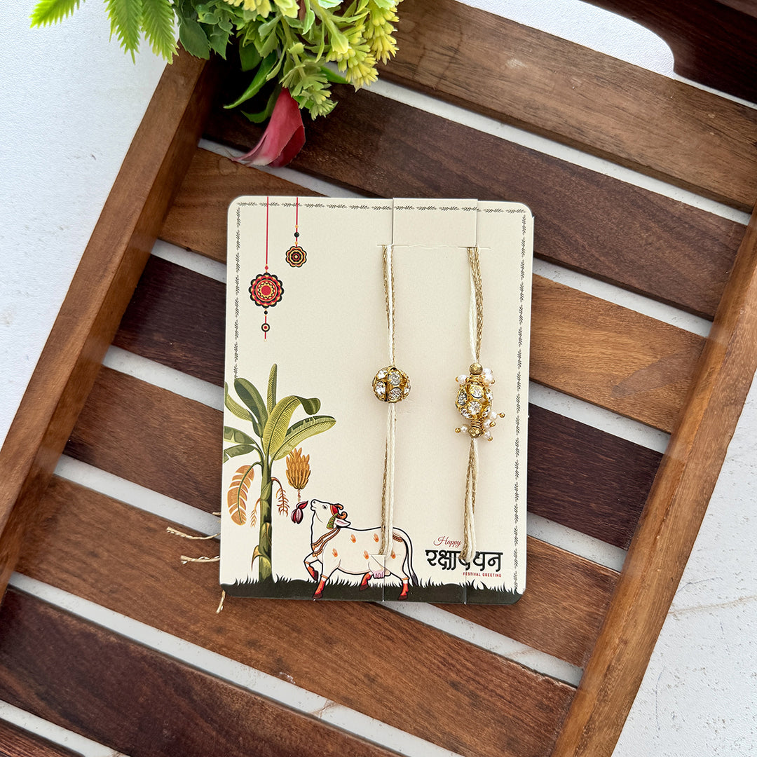 PEARL BHAIYA BHABHI RAKHI SET