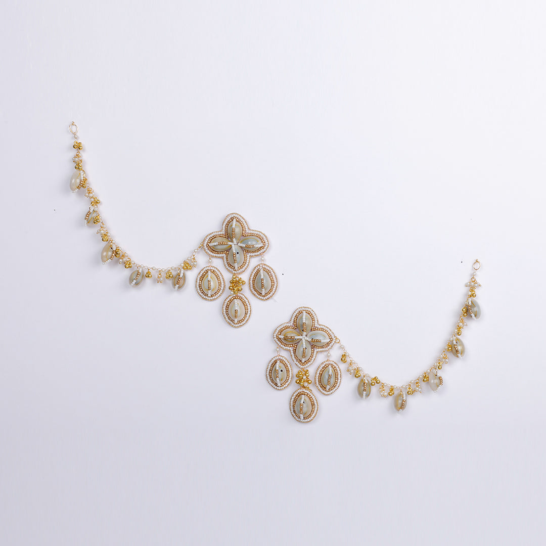 CHHAYA SET ( EARRINGS, TIKKA, PAIR OF HATHPHOO, EARCHAIN )