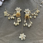 Load image into Gallery viewer, SHRUTI SET ( EARRINGS, TIKKA, PAIR OF HATHPHOOL, EARCHAIN )