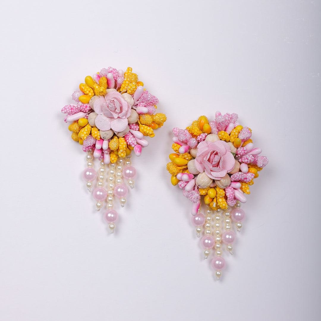 PHOOL SET ( EARRINGS, TIKKA, PAIR OF HATHPHOOL, NACKLACE )