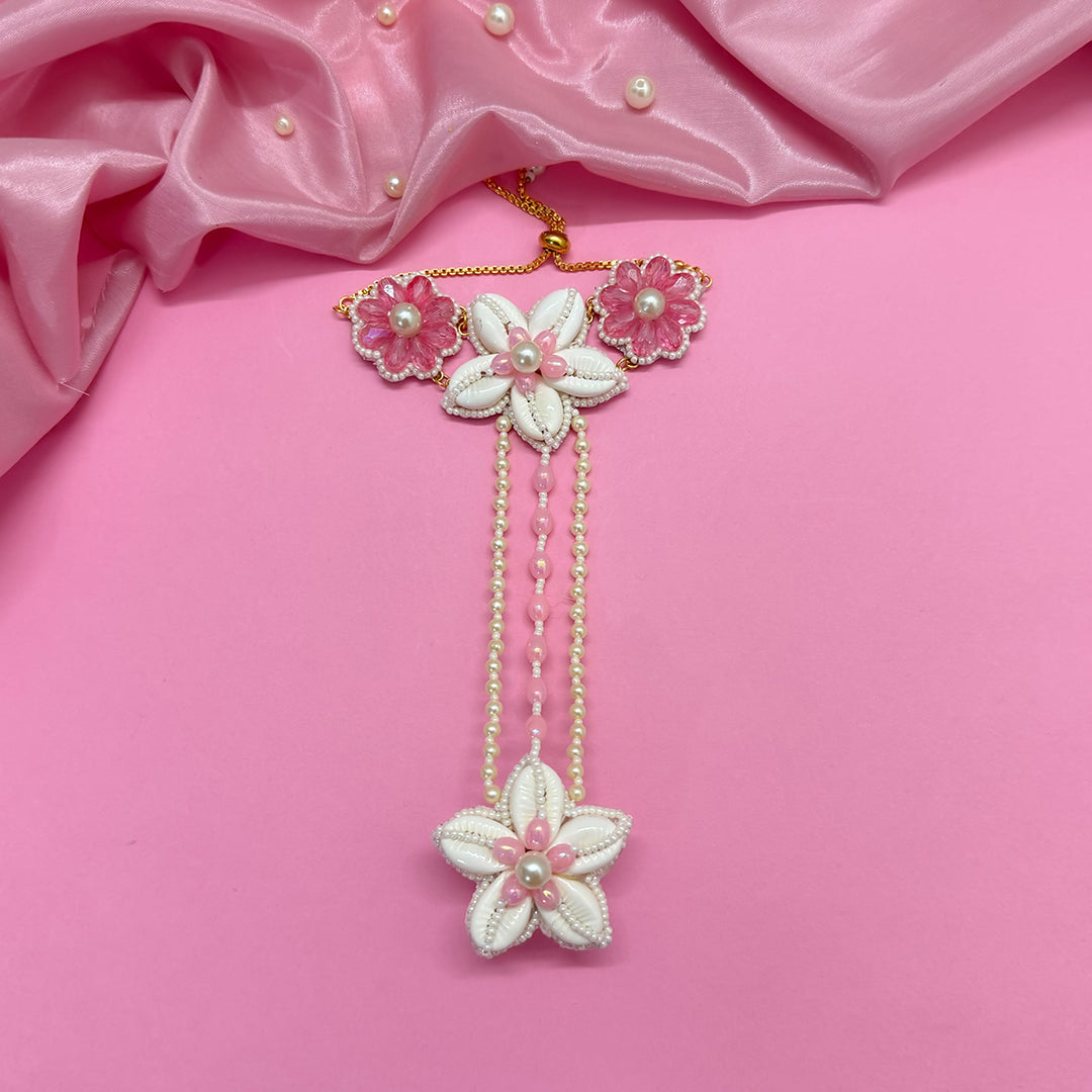 PINK BARBIE AURA SET ( EARRINGS, PAIR OF HATHPHOOL, EARCHAIN )